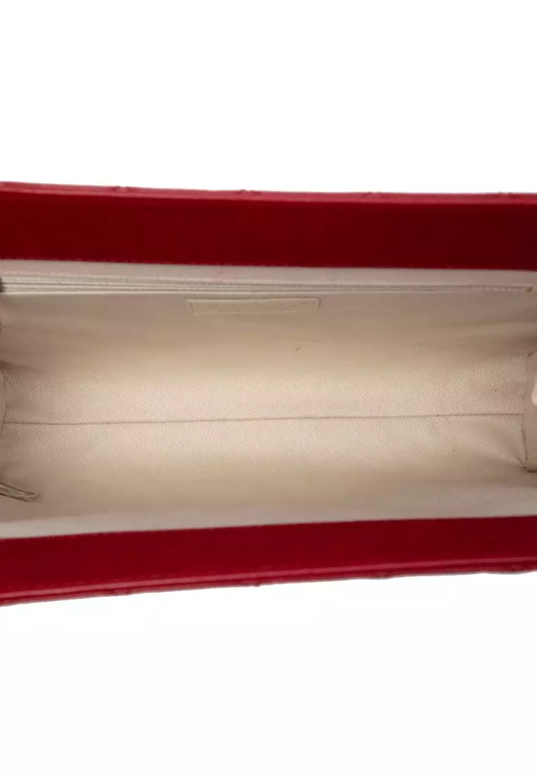 Pre-Loved Chanel Cc Quilted Caviar Frame Clutch