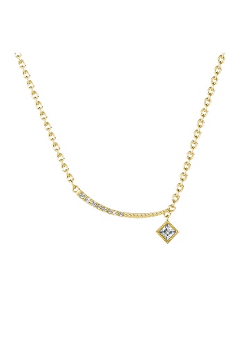 Her Jewellery gold Erin Pendant (Yellow Gold) - Made with Swarovski Crystals F2EECAC360C9F6GS_1