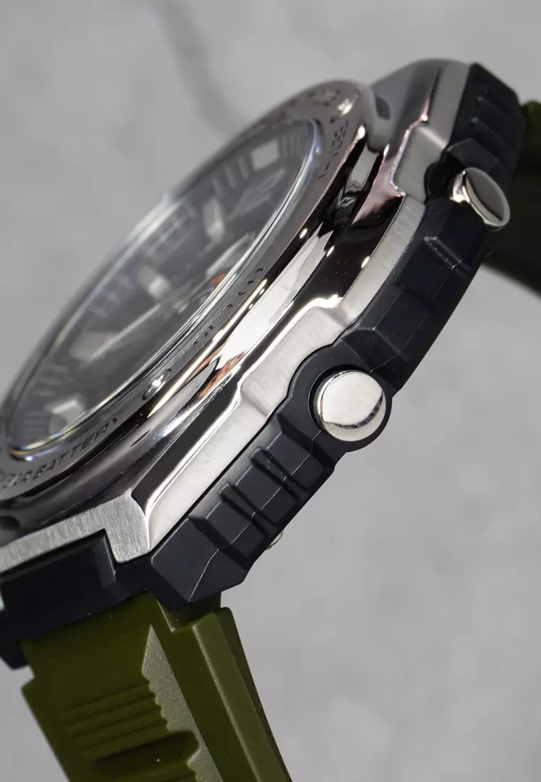 Men's Analog-Digital Watch MWQ-100-3A Black Resin Strap Sport Watch
