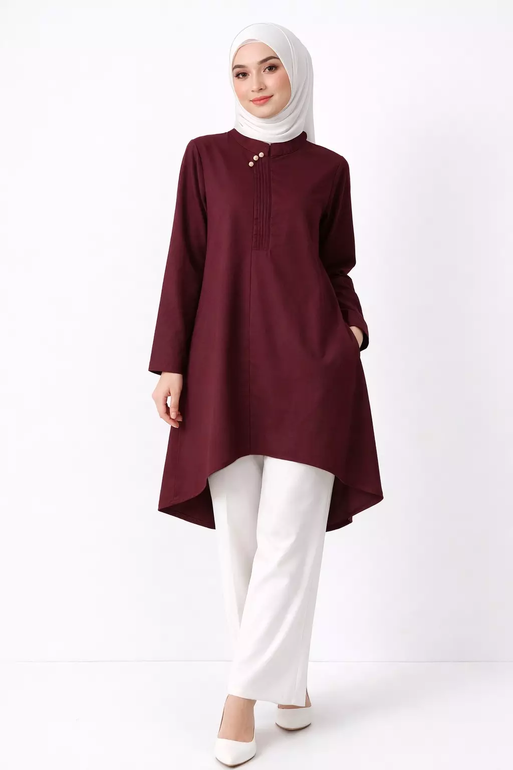 Hadra Tunic In Maroon