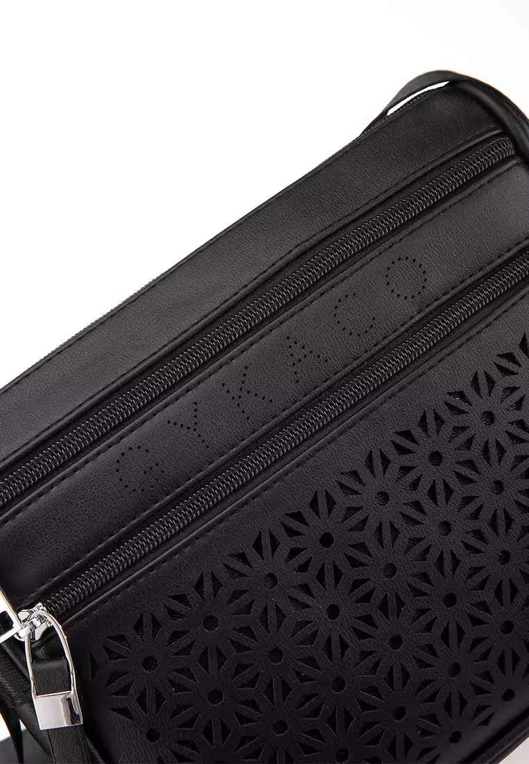 GYKACO DEONA Black - Tas Wanita Sling Bag - Fashion Top Handle Bag (Import)