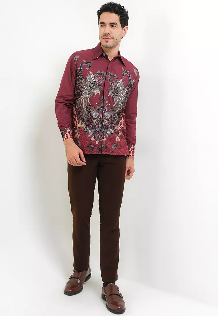 Abimanyu Kemeja Batik Exclusive Premium Pria Casual Modern Lengan Panjang