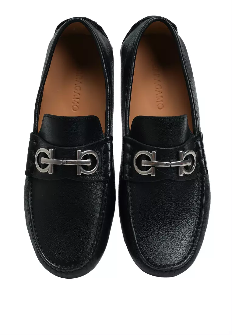 Buy SALVATORE FERRAGAMO Gancini Ornament Driver Loafers (ct