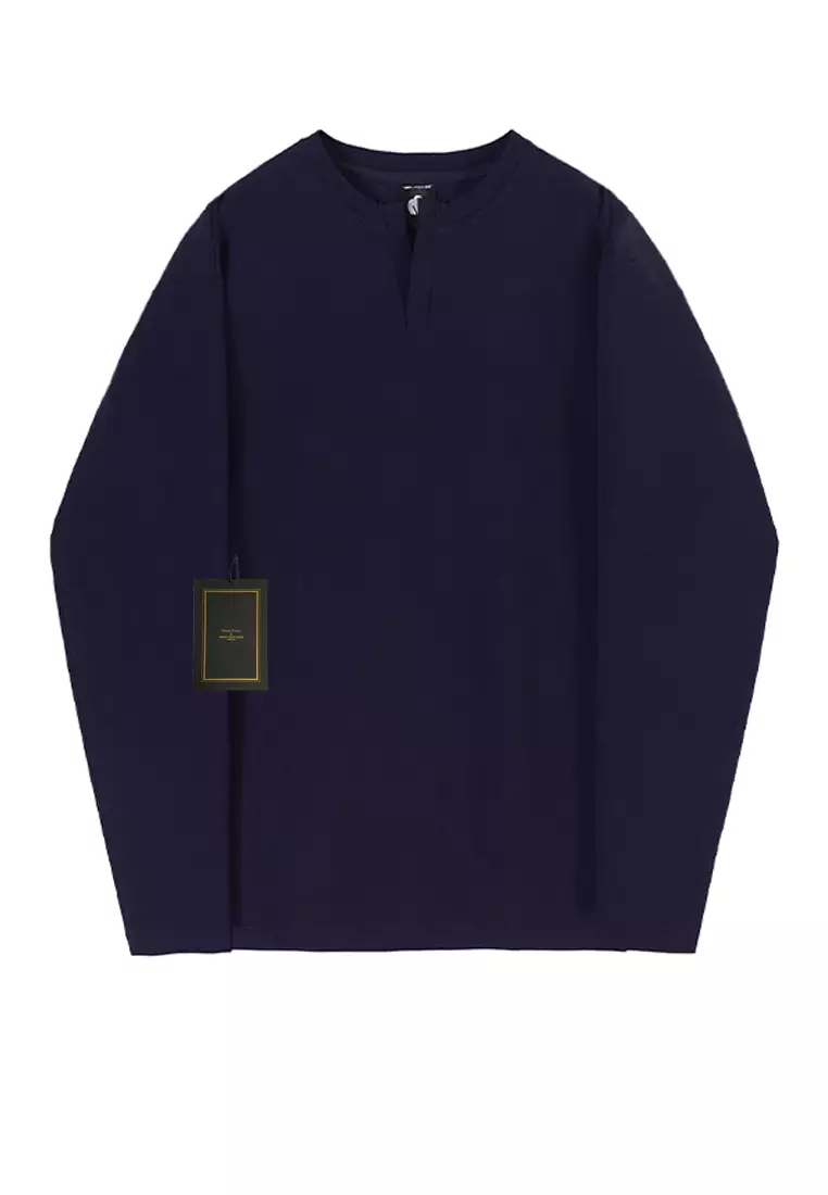 Casual Texture Long-sleeve T-shirt‌ ‌MYQ8951