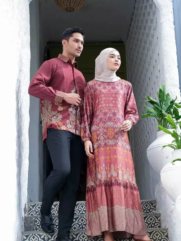 Maglia Maroon Kemeja Pria  Panjang Regular Fit Furing
