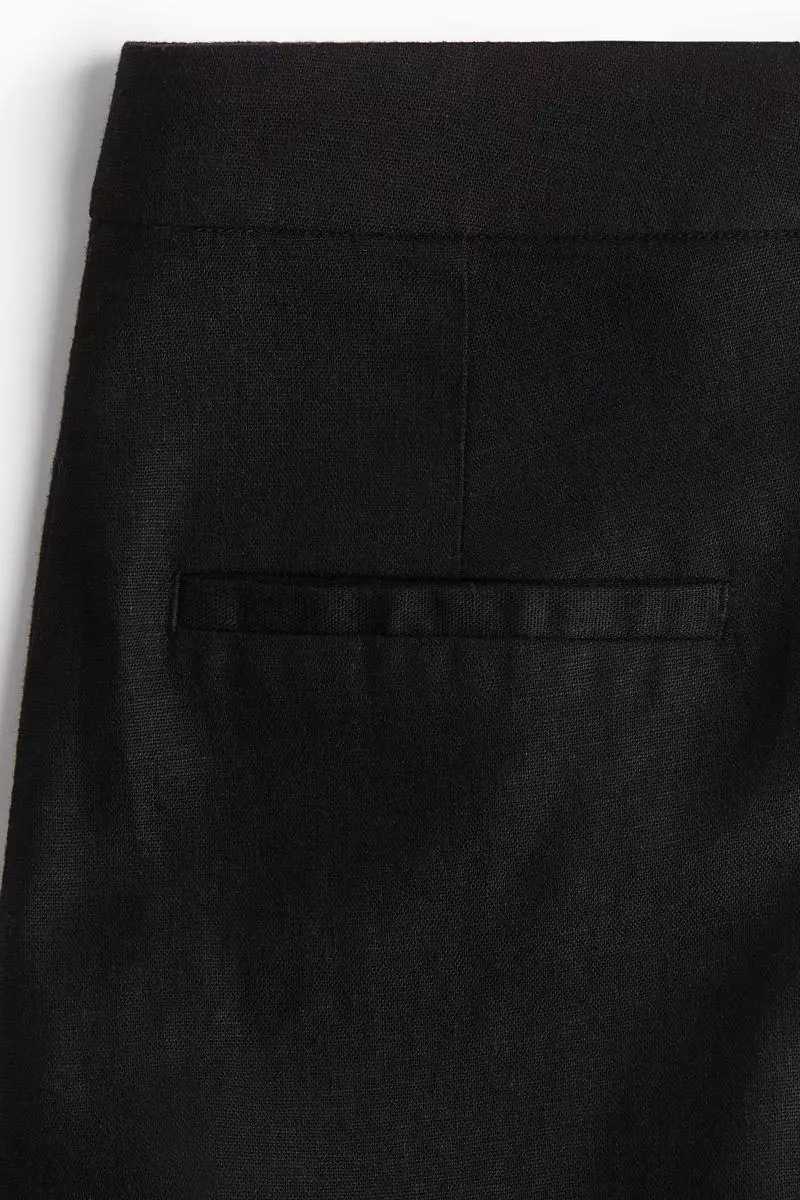 Tailored linen-blend trousers