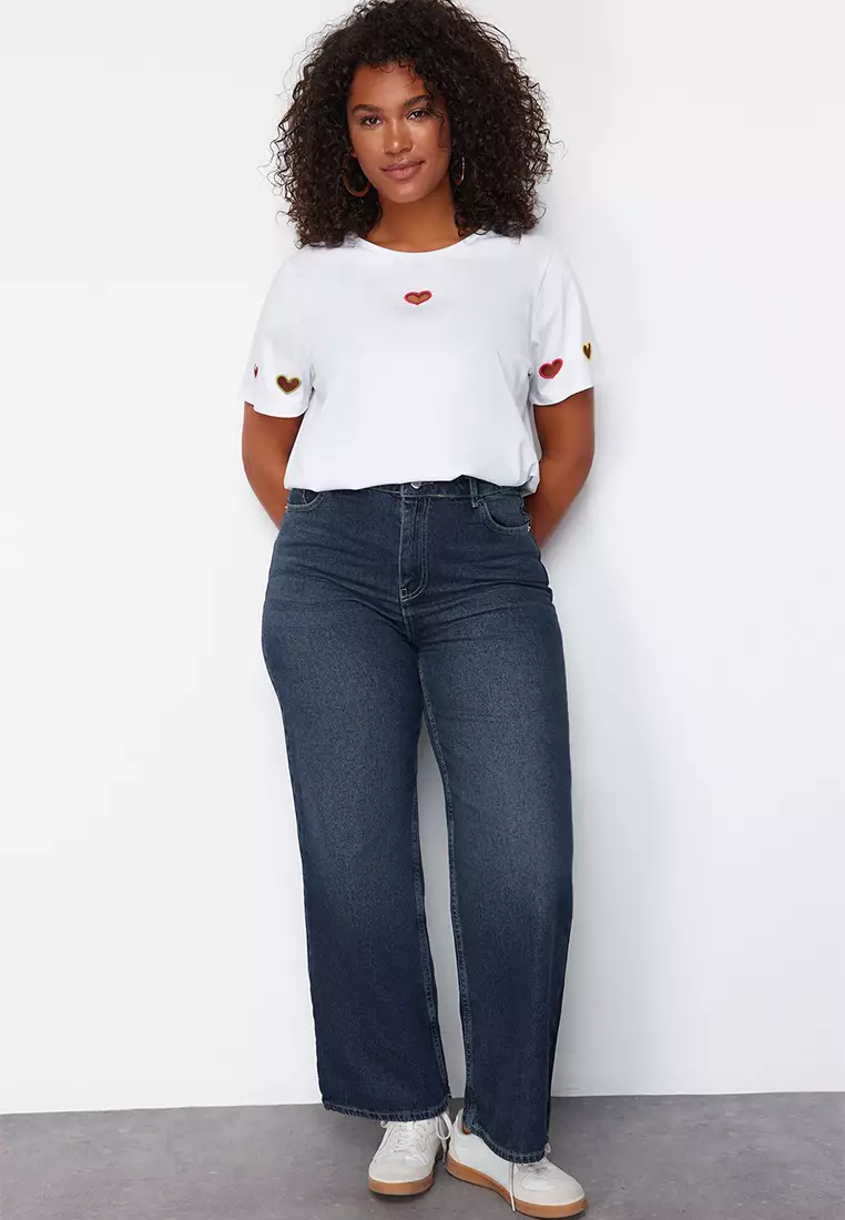 Plus Size Wide Leg Jeans