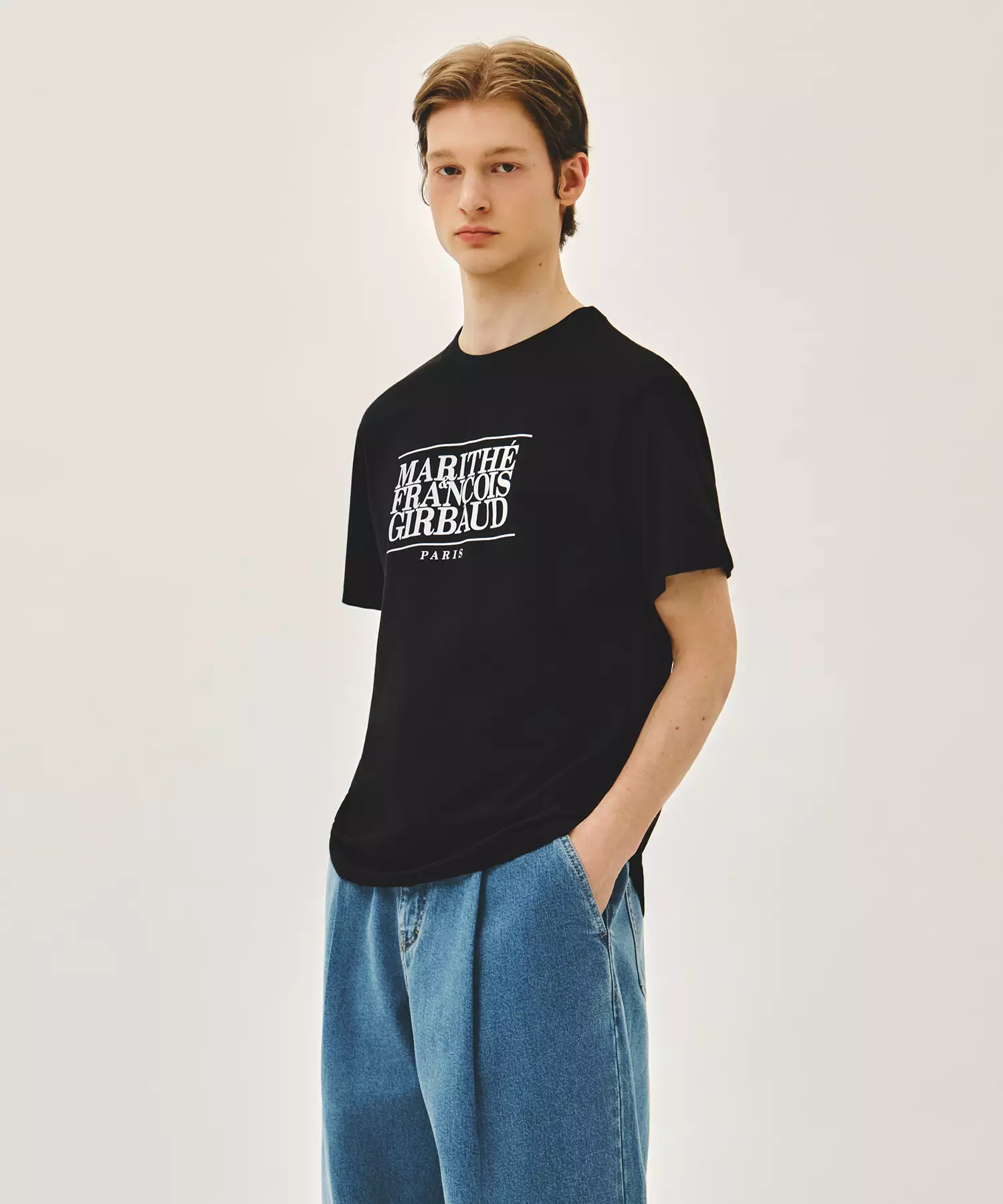 MARITHE Classic Logo Tee Black