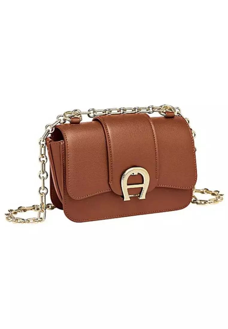 Jual Aigner Aigner Verona Crossbody Bag S Cognac Brown Original