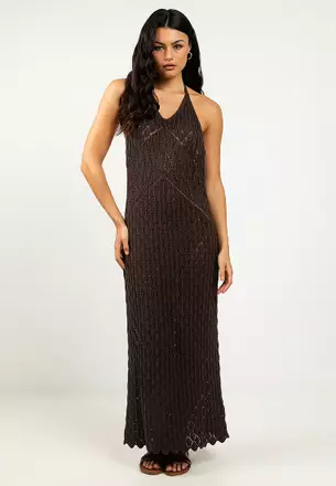 maxi dress superdry womens Printed Satin Maxi Dress in Deep Floral Japanese Shadow