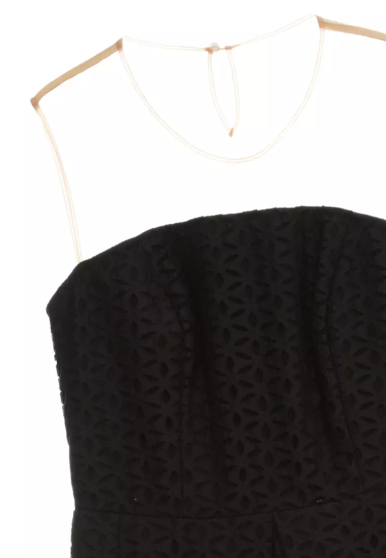 Retro Black Cocktail Dress With Side Pockets