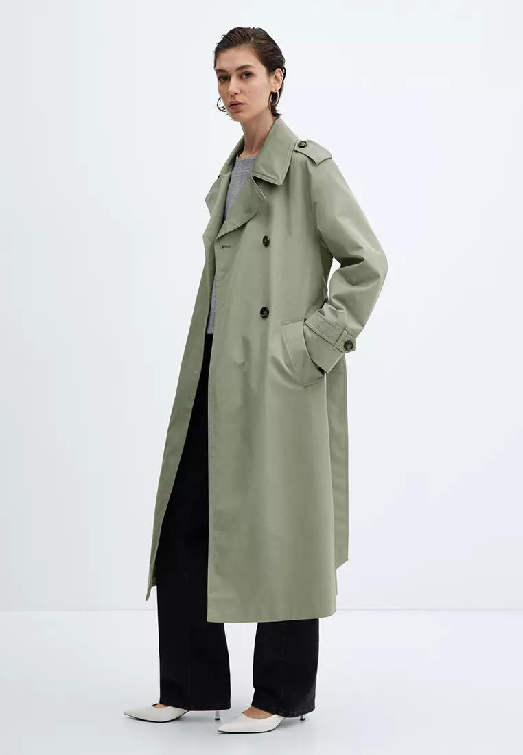 Double Button Trench Coat
