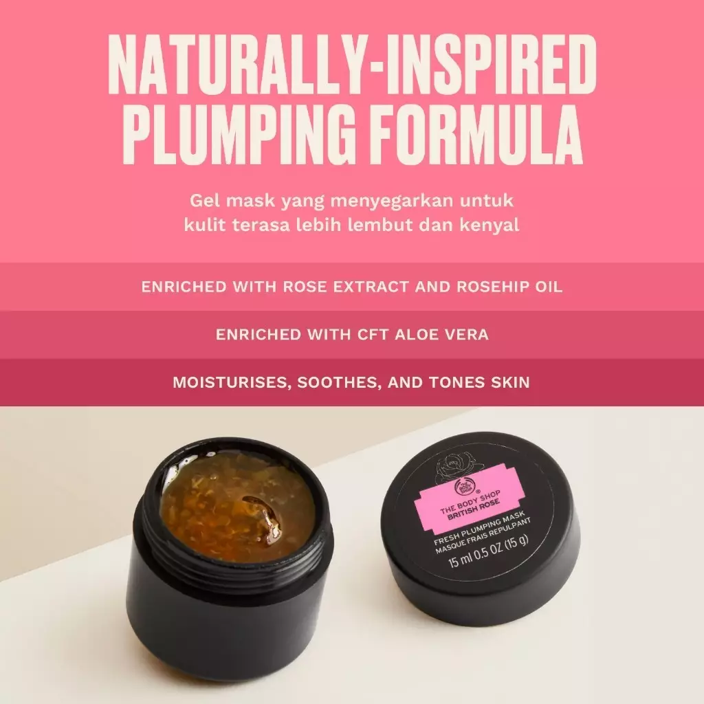 The Body Shop British Rose Fresh Plumping Mask 15Ml