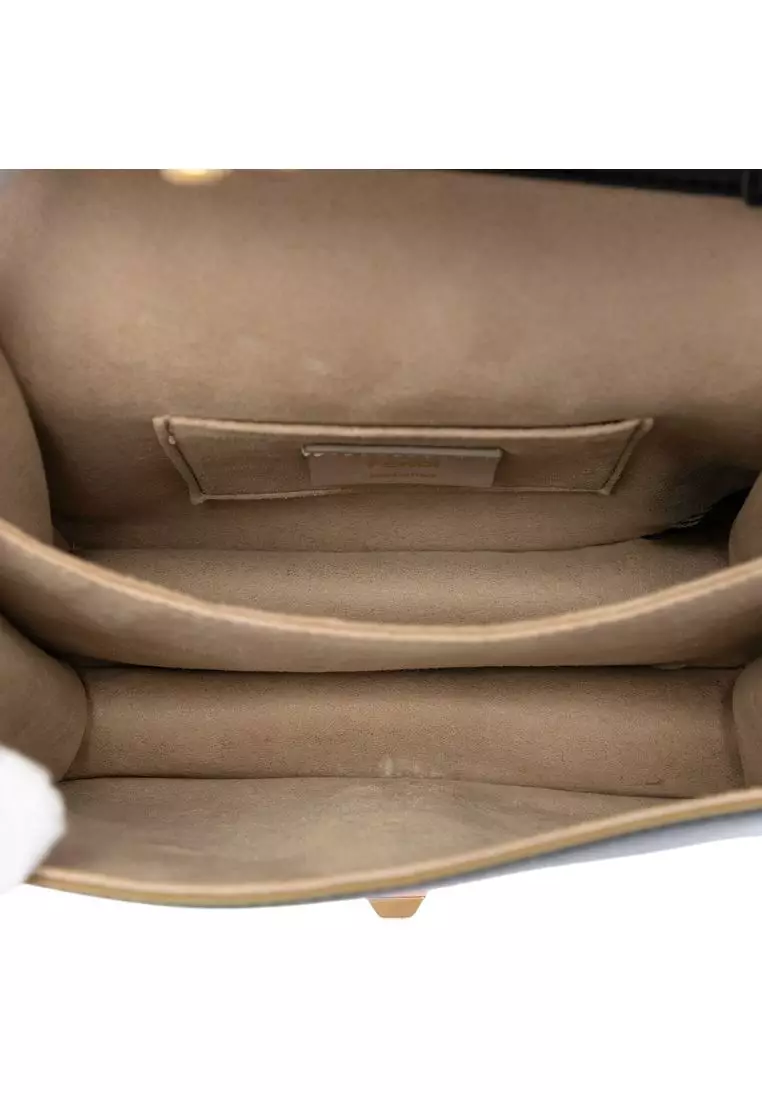 Pre-Loved Fendi Small Scalloped Leather Kan I Crossbody