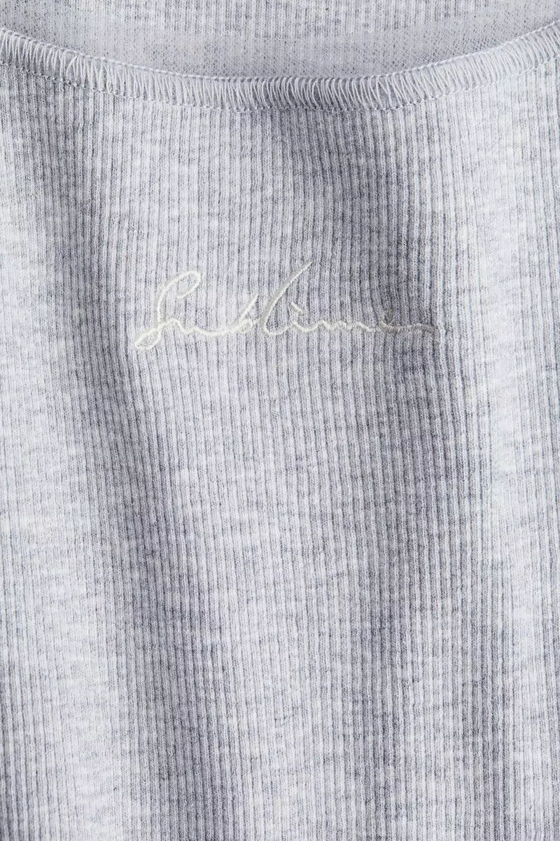 Mesh-trimmed vest top