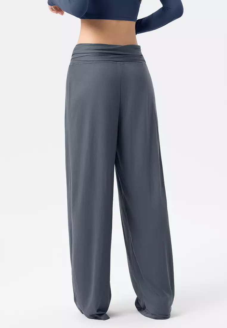 Low Waist Draped Wide Leg Pants DSG-DWL125601