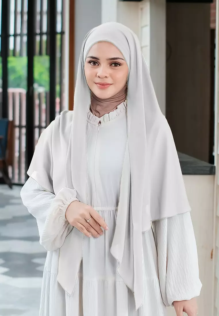 HIJAB INSTAN PAULA - SILVER GREY