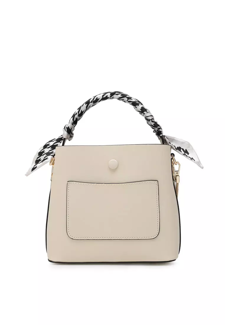 Women's Chain Top Handle Bag / Sling Bag / Crossbody Bag / Shoulder Bag - Beige
