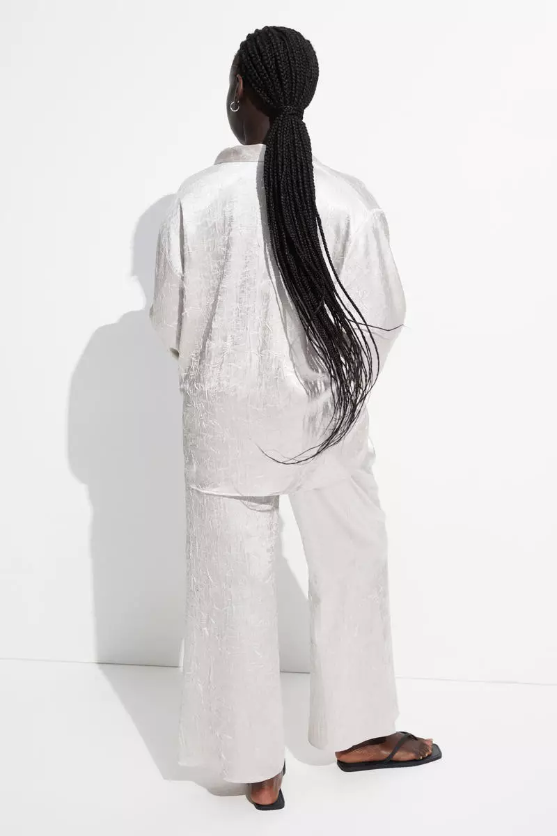 Buy H&M Satin pyjama shirt and bottoms 2025 Online ZALORA