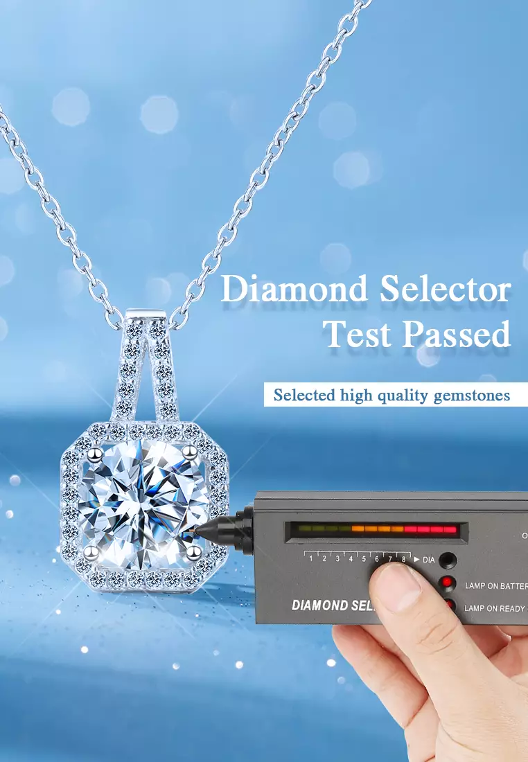 Kalung Wanita Anti Karat Berlian Adjustable Couple Necklace Sertifikat GRA Kotak Indah COD