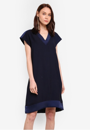 3 Sophia Navy V-Neck Tunic Dress | ZALORA Malaysia