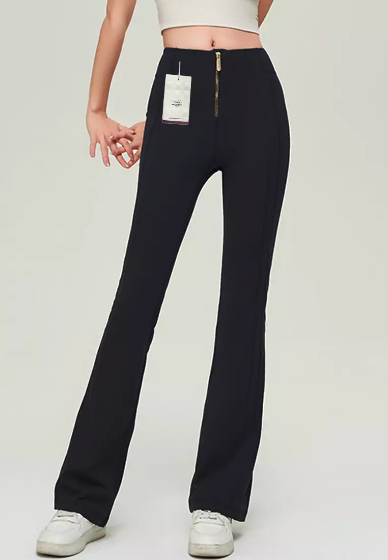 Buy Twenty Eight Shoes VANSA High Waist Zippered Yoga Flared Pants