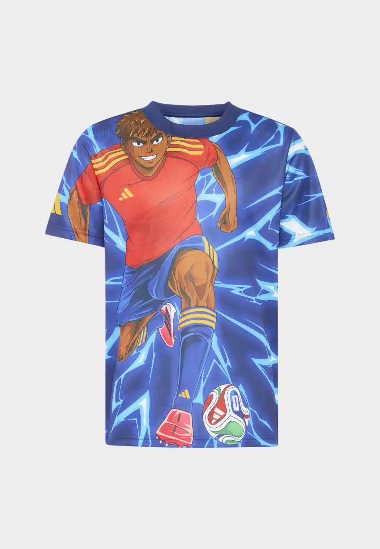 ADIDAS Ly Lamine Yamal 26 Anime Kids Jersey KW6560 - Jersey Anak (Biru)