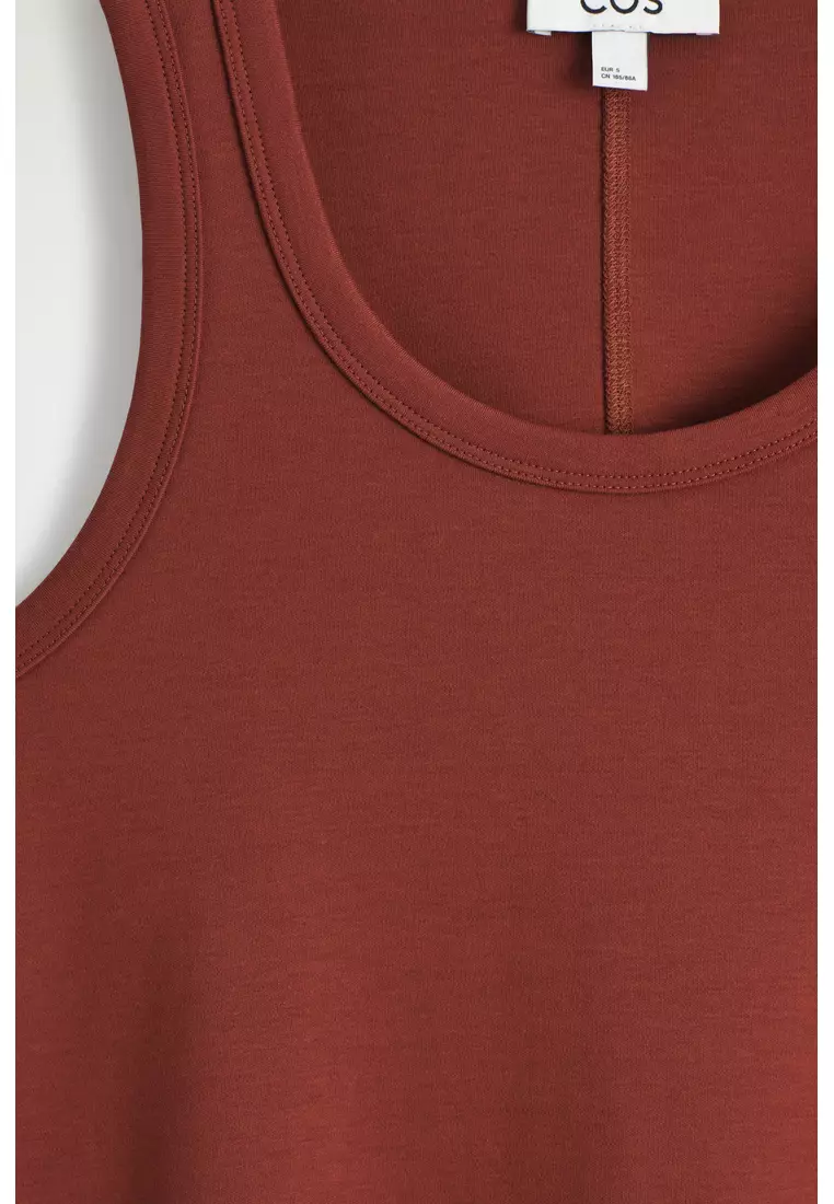 COTTON-JERSEY MINI SWING DRESS