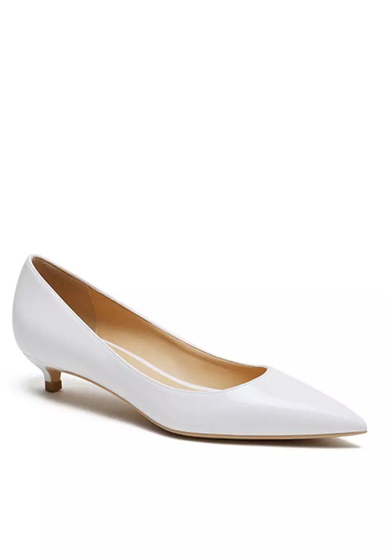 3CM Patent Pointed Kitten Heels Pumps HZL130