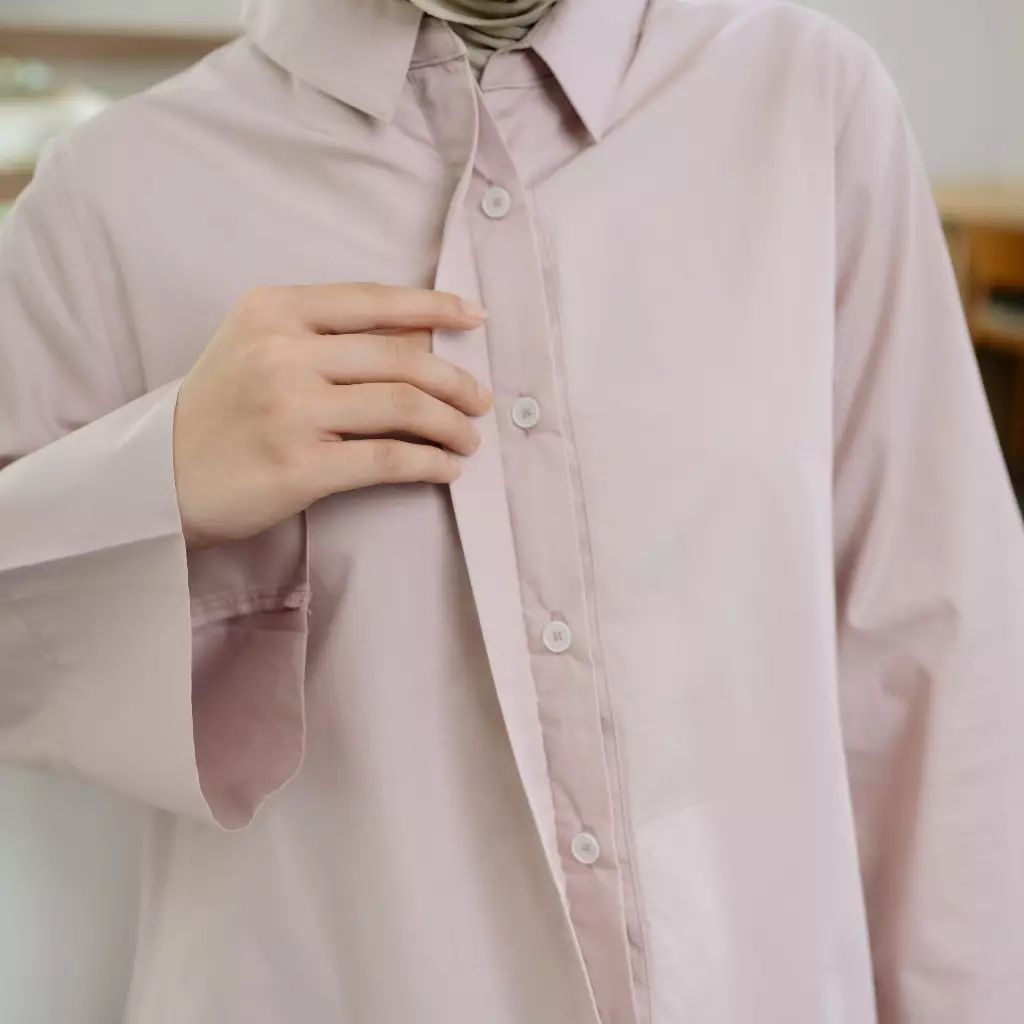 MFMW Keslita Atasan Kemeja Soft Pink