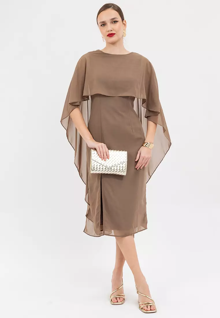 DONYA Cape Dress