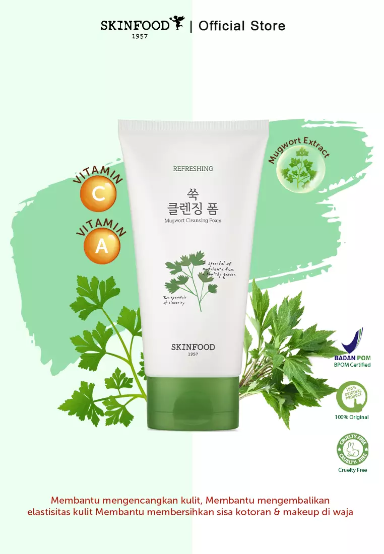 Jual SkinFood SKINFOOD Vege Garden Cleansing Foam Mugwort Original