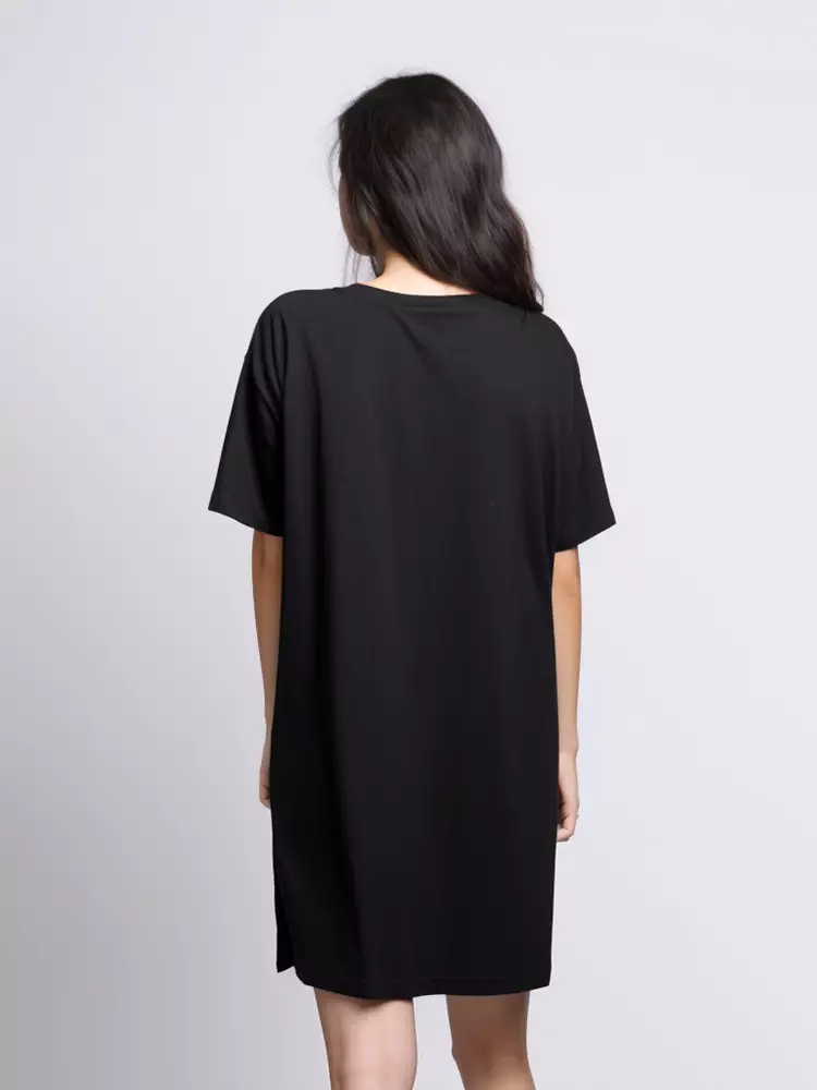 LTC01 Third Day Dress Kaos Casual Logo Katakana Long Dress Ladies