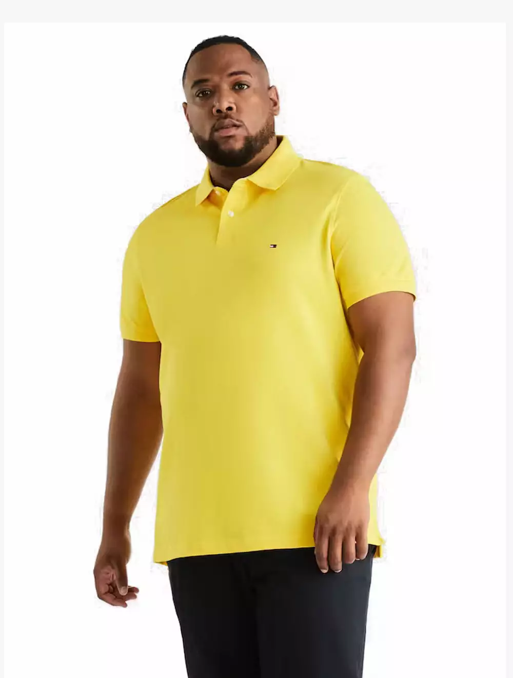 yellow and black tommy hilfiger shirt