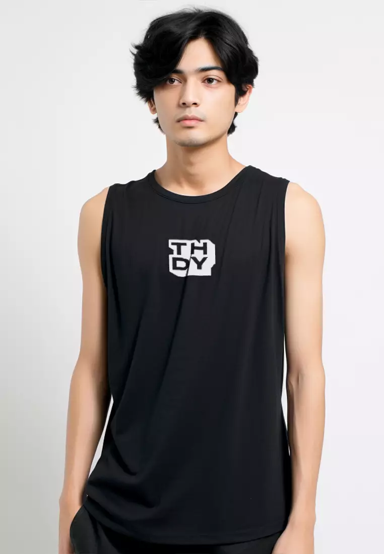 MTL42 Kaos Kutung Pria Casual Svn Thdy Dateng Hitam