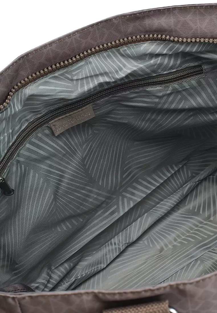 Printed Nylon Convertible Tote Bag