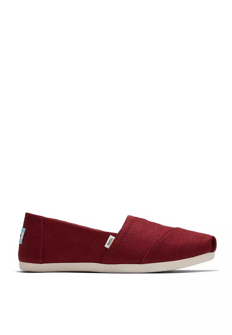 Discount on Toms  shoes - SKU: Alpargata Women - Black Cherry Heritage Canvas