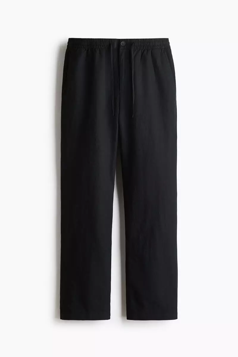 Regular Fit Linen-blend trousers