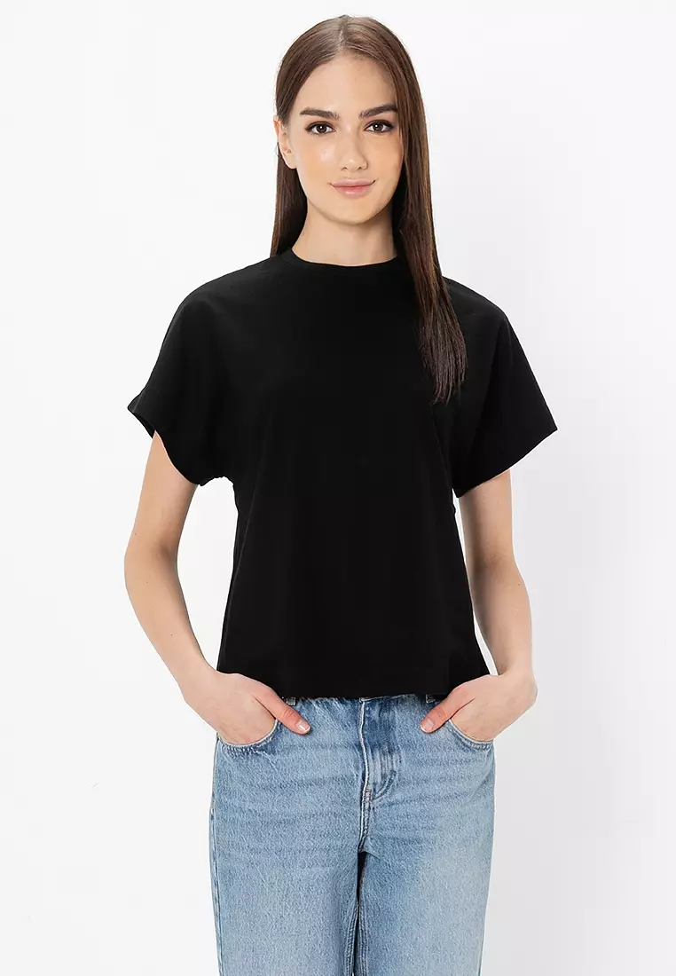 トップス g Buy Electro Denim Lab Pure Cotton Cap Sleeves Tee 2026 Online | ZALORA