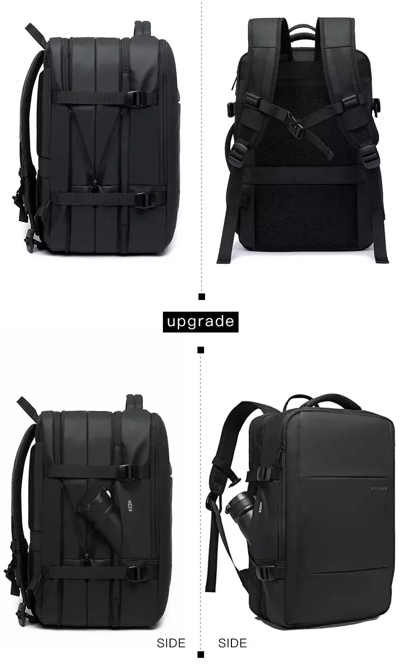 Bange BG1908 Tas Backpack Ransel Laptop Travel Pria 15.6" USB Expandable - BLACK