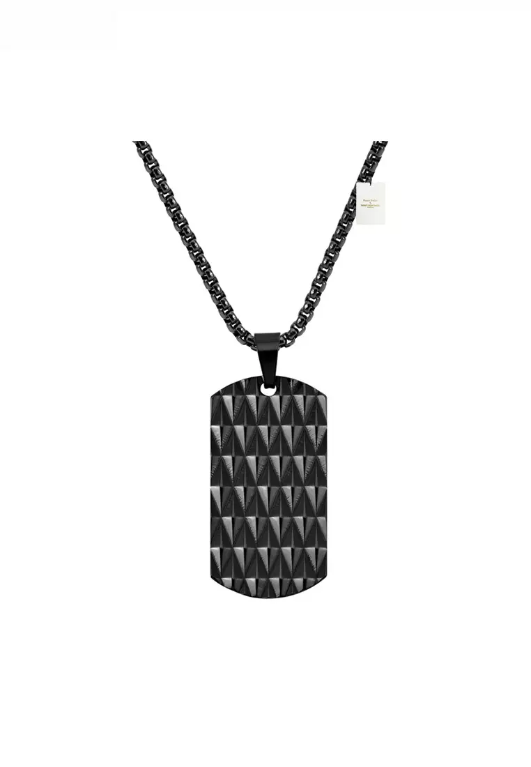 Mens titanium dog hot sale tag necklace