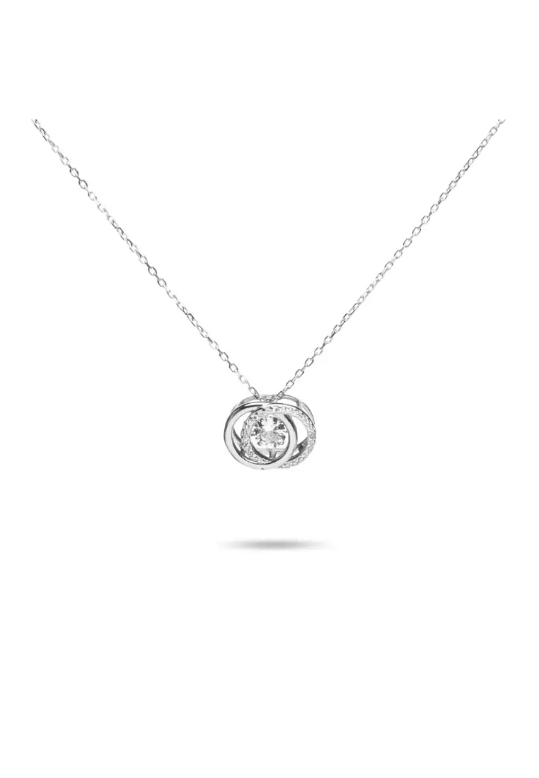 White gold necklace new arrivals with circle pendant
