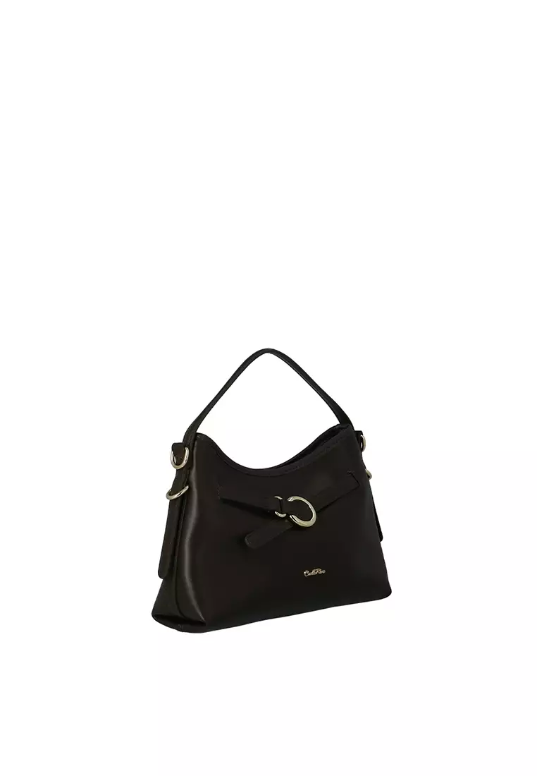 Lara Strapped Top Handle Bag - Dark Green