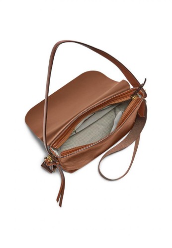 Jual Fossil  Fossil  Maya Leather Crossbody Brown 