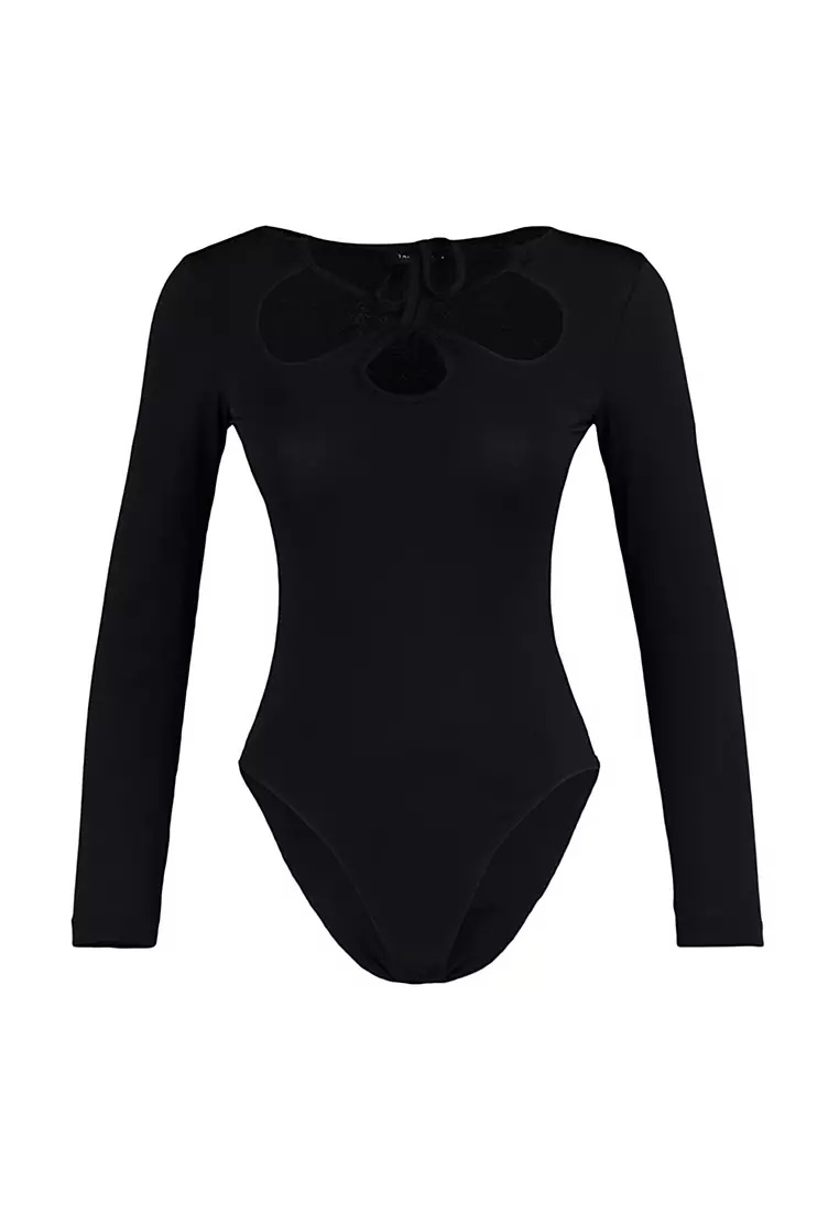 Jual Trendyol Tie Neck Bodysuit Original 2024 ZALORA Indonesia