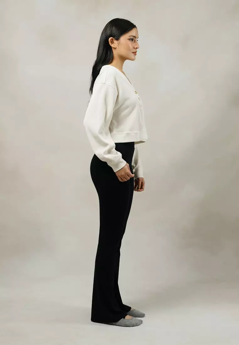 Waffle Sleeve Sweater Olahraga