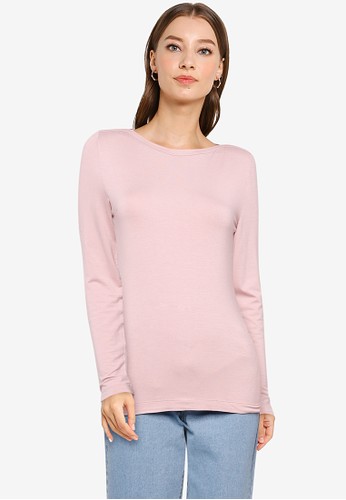 Jual Ovs Long Sleeved Boat Neck T Shirt Original Zalora Indonesia