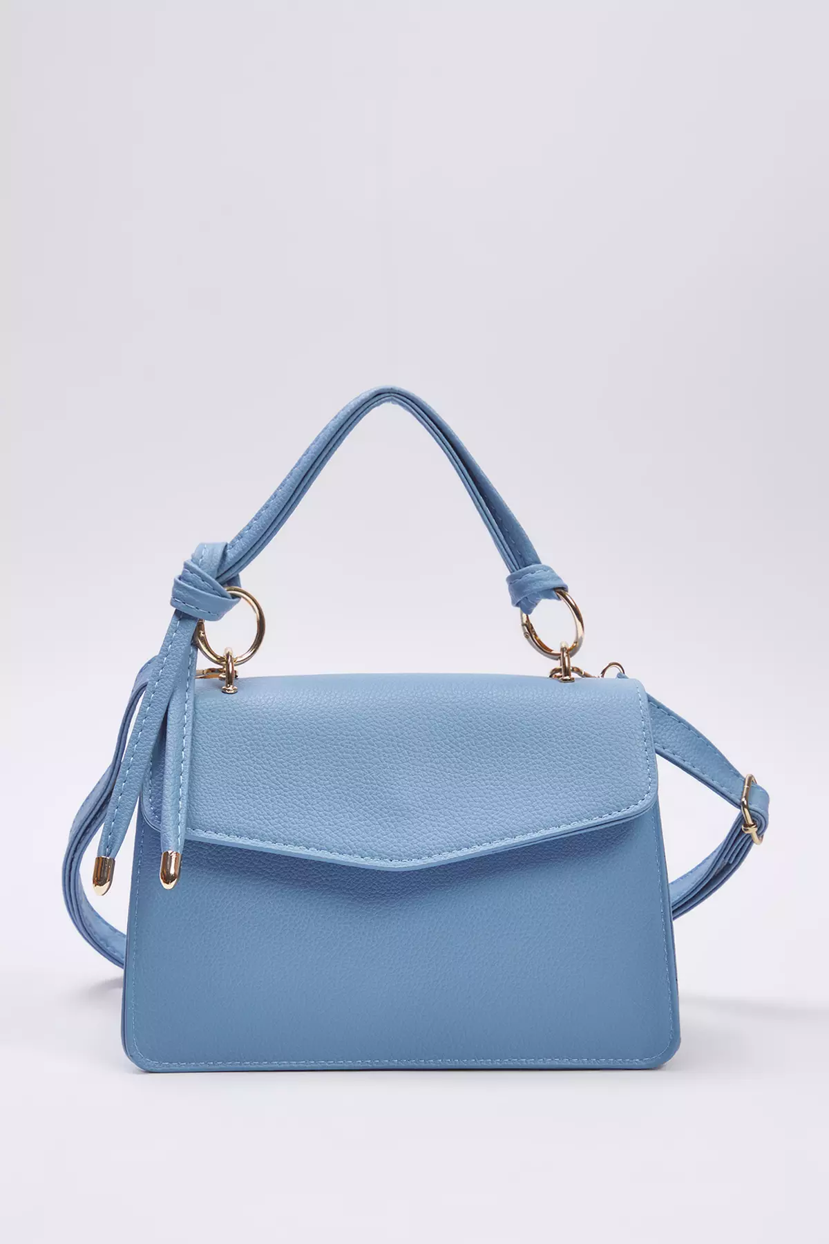 Baby Blue Cross Strap Mini City Shoulder Bag Takss25Oc00007