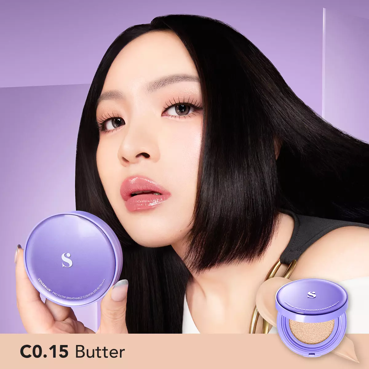 SOMETHINC Copy Paste COVERBLUR Powder Foundation -  C01.5 Butter