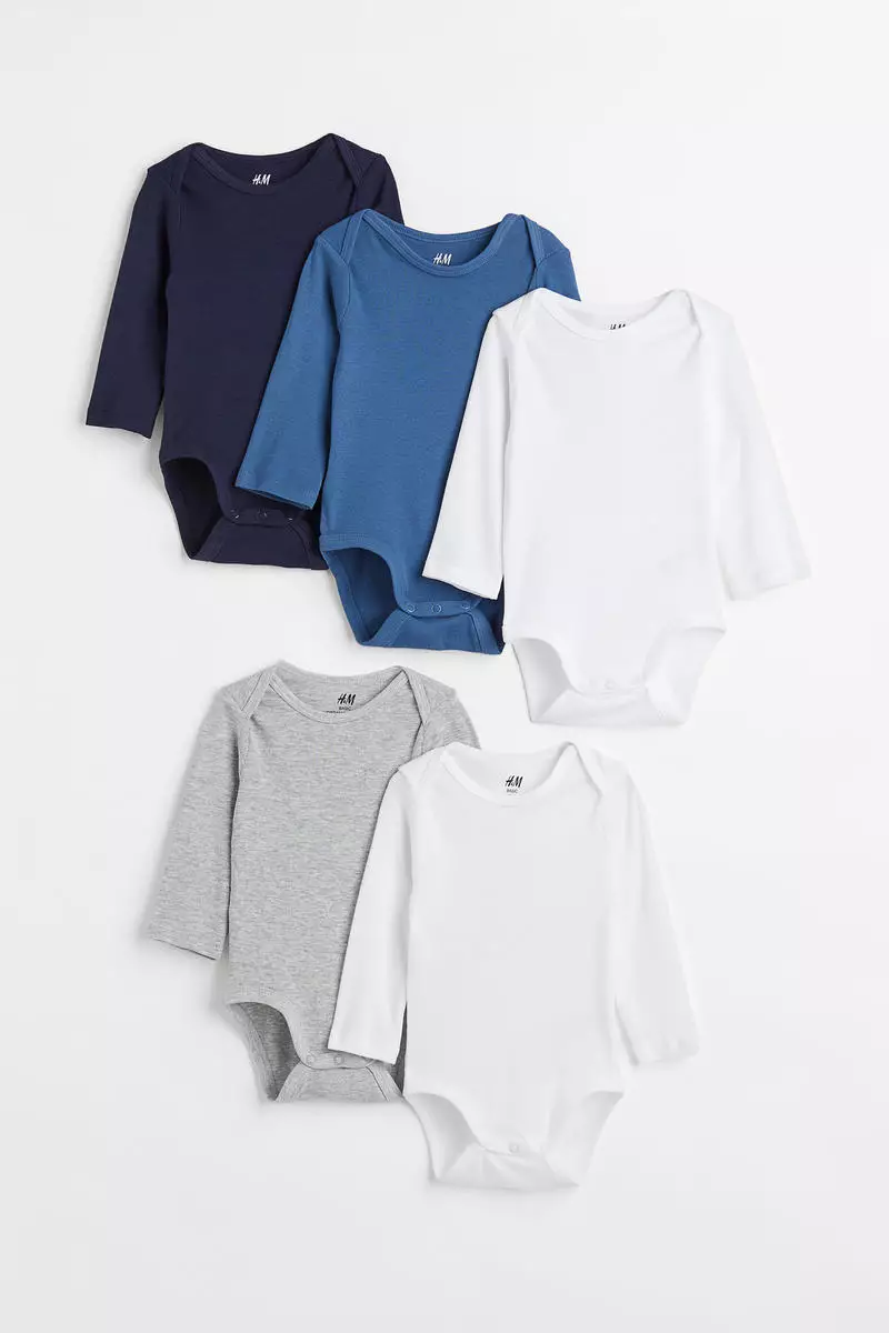 Buy H M 5 pack bodysuits Online ZALORA Malaysia